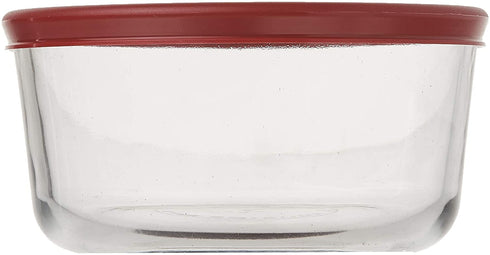 Anchor Hocking 4 Cup Food Storage Containers with Red Lids (3)