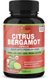 Citrus Bergamot Extract Capsules 10300mg, 150 Caps & Berberine, Olive, Guggul, Garlic, Pine Bark, Black Pepper | Improves Heart and Cardiovascular Health , Supports Immune System, 5 Months Supply