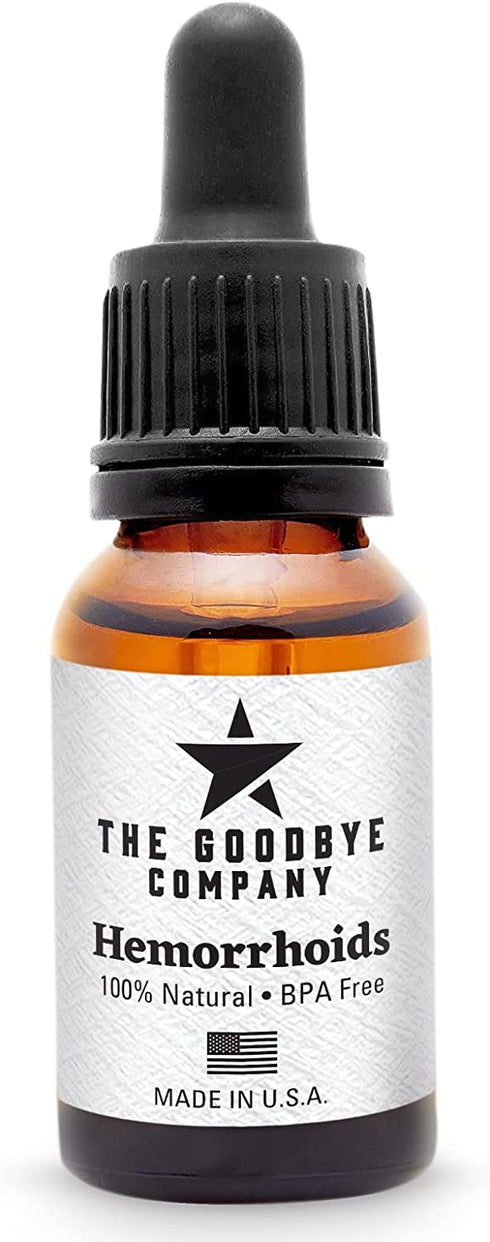 Goodbye Hemorrhoids Natural Vegan Hemorrhoid Healing Serum, Cream to Shrink Hemorrhoids - Hemorrhoid Treatment Made in USA, Hemorrhoid Shrinking Treatment (15 ml)
