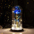 Galaxy Rose, Gifts for Mom LED Lights Everlasting Crystal, Beauty and Beast Rose, Rose in Glass Dome Galaxy Rose Flower Gift for Anniversary Valentines Girlfriend Wife Women, Birthday, Christmas
