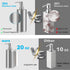 Large Hand Soap Dispenser 20oz Refillable Brushed Stainless Steel Dish Soap Dispenser for Kitchen Bathroom Countertop (20oz/600ml)