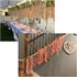 Oslimea 12 Pack 43.3 Feet Artificial Wisteria Vine Rattan Fake Wisteria Hanging Garland Flowers String Silk Wisteria Flower for Christmas Birthday Home Party Wedding Decor, Pink
