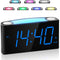 Digital Alarm Clock for Bedroom - 7 Color Night Light,2 USB Chargers,7.5" Large Number Screen & Slider Dimmer,12/24 H,Battery Backup,Easy Loud Electric Alarm Clock for Heavy Sleeper,Boy&Girl Kids Teen