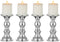 Nuptio Silver Pillar Candle Holders, Wedding Centerpieces Metal Candle Holder for 2 inches Candles Stand Decoration Ideal for Weddings Special Events Parties Living Room, 4 Pcs