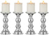 Nuptio Silver Pillar Candle Holders, Wedding Centerpieces Metal Candle Holder for 2 inches Candles Stand Decoration Ideal for Weddings Special Events Parties Living Room, 4 Pcs