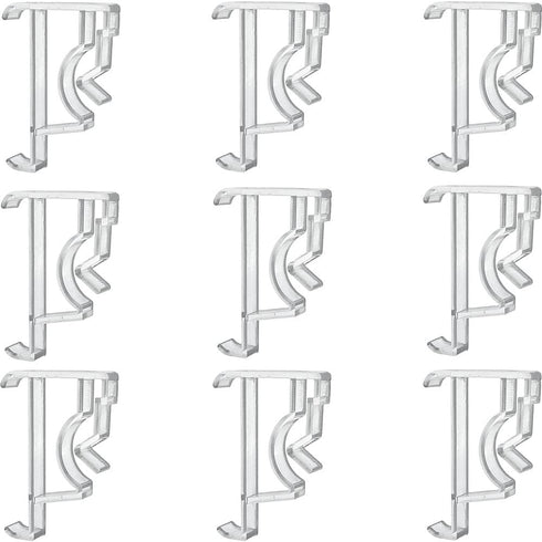 Valance Clips 10pcs 2inch Clear Plastic Hidden Retainer Holder for Window Blind Valance,Horizontal Faux & Wood Blinds Parts