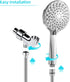 Rareidel Shower Head with Handheld, 6 Spray Settings High Pressure Handheld Shower Head, Built-in Power Wash to Clean Tub, Tile and Pet, Adjustable Bracket