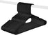 Black Standard Plastic Hangers, Notched, Set of 20 Durable and Slim, Notched, Made in The USA (Black, 20 Pack), Closet Organizer, Pants Hangers