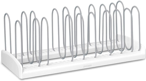YouCopia StoreMore Adjustable Rack Cabinet Organizer for Pans Sheets and Pot Lids, Large, White