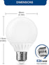 LOHAS G25 LED Bulb Vanity Light Globe Bulbs, 40W-50W Equivalent LED Makeup Mirror Lights, Soft White 3000k 6W LED 500Lm Brightness E26 Medium Base Bulb, Non-Dimmable G25 Globe Lighting for Home, 6Pack