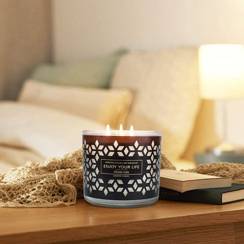 Candles for Home Scented, Lavender Scented Candles, Large 3 Wick Candle, 14.5Oz 125H, Ideal for Stress Relief, Bath, Yoga, Meditation, Gifts for Women Birthday, Mother's Day, Thanksgiving, Christmas
