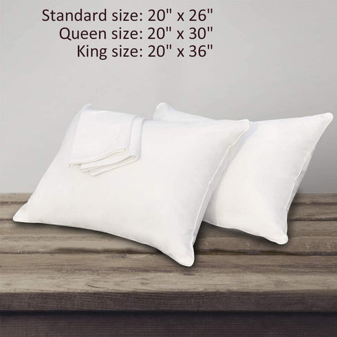 Precoco Pillow Cases King Size-100% Cotton Pillowcase Covers with Zipper Hidden, Breathable & Ultra Soft/Pillow Covers for Easy Care,2 Pack/White