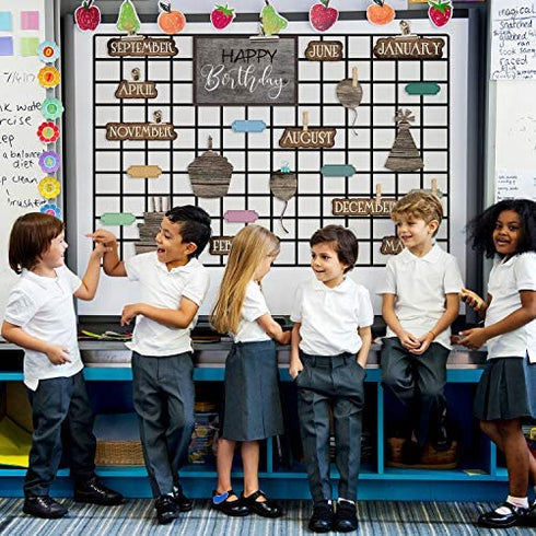 58 Pieces Happy Birthday Decorations for Classroom Mini Bulletin Board Set for Students, Birthday Banner Poster Accents for School Kids