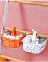 Portable Shower Tote Plastic Shower Caddy Basket Organizer with Handle for College, Dorm, Bathroom, Bedroom, Garden, White