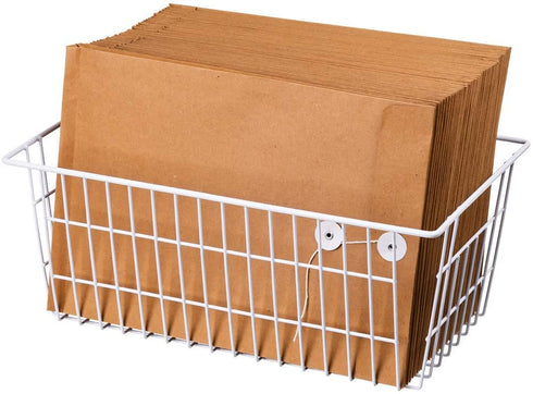 SANNO Large Wire Freezer Storage Baskets,Farmhouse Metal Wire Basket Freezer Storage Organizer Wire Storage Basket for Kitchen Pantry Organizer Bins,14"x11"x6"