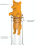 TrueZoo Corki Bottle Stopper, Corgi Animal Cork, Novelty Wine Stopper, Silicone, Set of 1, Orange