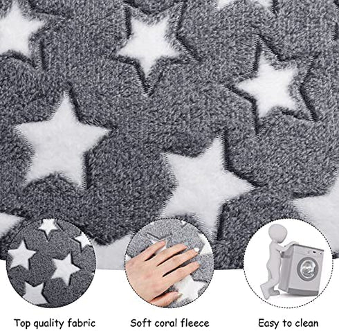 Jetec 4 Pieces Rabbit Guinea Pig Bed Mats Soft Plush Bunny Pad Mats Small Animal Winter Sleep Bedding Mat for Bunny Hamster Guinea Pig Squirrel Rabbit (Big Twinkle, 10 x 11 Inch)