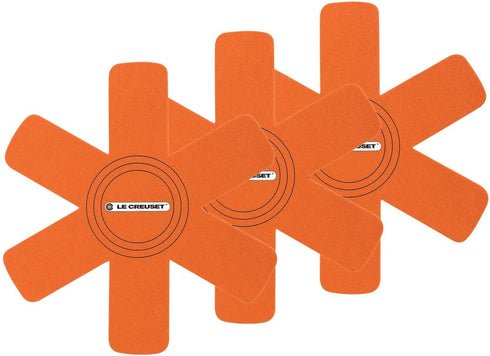 Le Creuset Felt Pan Protectors, Set of 3 - 16" diameter, Flame