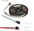 BTF-LIGHTING WS2812B RGB 5050SMD Individual Addressable 3.3FT 100(2x50)Pixels/m Flexible Black PCB Full Color LED Pixel Strip Dream Color IP30 Non-Waterproof for Bedroom,DIY Project Only DC5V