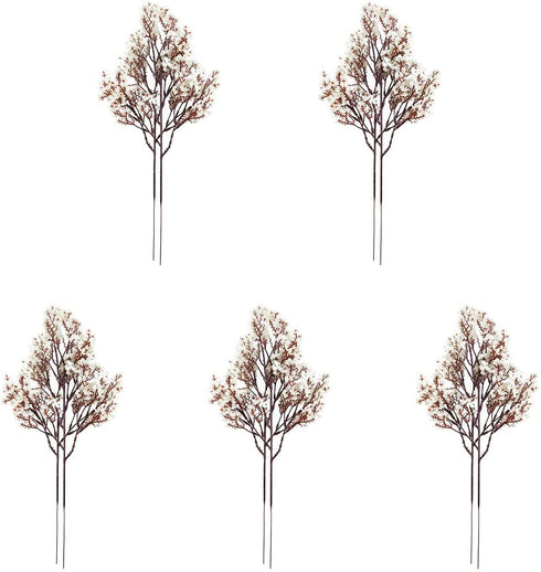 Exoment 10 Pcs Babys Breath Gypsophila Artificial Flowers Bouquet Fake Silk Flowers Real Touch Flowers for Home Wedding Centerpiece Arrangement Festival Party Decoration(White)