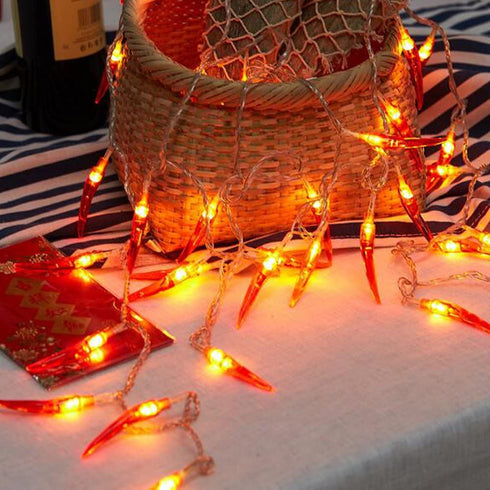 Dreamworth Red Chili String Lights,33ft 80 LED Chili String Lights Battery Operated Fairy Lights for Wedding, Chinese New Year,Spring Festival,Party Decoration,Christmas
