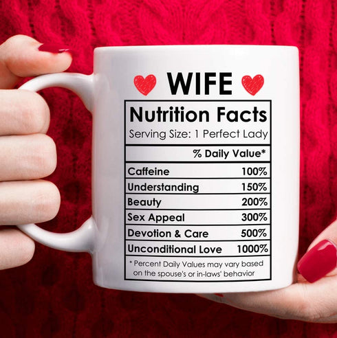 Valentines Day Gifts for Wife from Husband, Wife Coffee Mug, Happy Wife Birthday Gifts Ideas, Mothers Day Gifts for Wife, Best Wife Ever Gifts, Romantic Anniversary Christmas Gifts for Wife 11oz