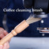 A + kitchen Wooden Manual Coffee Grinder Vintage Style Hand Coffee Mill Burr Coffee Grinder with Ceramic Hand Crank+Wooden Manual Coffee Grinder Cleaning Brush, Brown, 20 x 9.5 x 16.5 cm (A3329)
