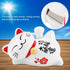 FTVOGUE Solar Powered Maneki Neko Lucky Cat, Fortune Welcoming Waving Arm Paw Up Lazy Lying Wealth Fortune Cat Home Stores Car Feng Shui Decor White(01)
