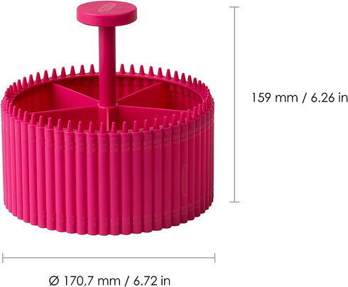 Room Copenhagen Crayola Round Storage Organizer - Creative Kids Desk Organizer with 5 Sections for Storing Pens, Pencils, Crayons and Other School/Office Supplies, Razzmatazz, Kids 3+ Years