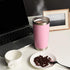 DOMICARE 20oz Stainless Steel Tumbler with Lid, Double Wall Vacuum Insulated Travel Mug, Powder Coated Coffee Cup,Pink, 1 Pack