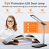 GSBLUNIE LED Desk Lamp,Wireless Charging Desk lamp,USB Charging Port,3 Lighting Modes,6 Brightness Levels,Dimmable Eye-Caring Desk Light for Christmas Gift,Office,Home,Dormitory(Adapter Included)
