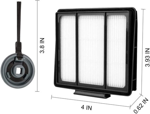 Lemige 10 Pack Replacement Filter Side Brush for Shark ION Robot Vacuum R85 RV850 S86 S87 S88 R71 R72 R75 RV761 RV771 RV871 AV751 AV752 AV753, 1 Main Brush & 2 Filters & 6 Side Brushes & 1 Clean Brush
