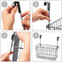 EZOWare Over the Cabinet Door Hanging Organizer Holder, Wall Mountable Deep Metal Storage Basket for Household Kitchen Bathroom Pantry Items (Medium)