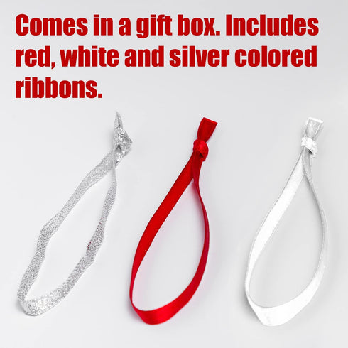 Klikel Sleigh Bell 2021 Ornament - Silver Christmas Ornament 2021 - Bell Ornament for Christmas Tree - with Red Ribbon and Gift Box - Shiny Christmas Bell Ornament Engraved 2021-7th Annual Edition