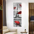Paris Eiffel Tower Canvas Wall Art Decor Red Umbrellas Poster Prints Pictures Artwork for Living Room Ready to Hang (Red, 12X12inchx3 (30x30cmx3))