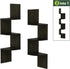 Furinno Rossi Wall Mount Floating Corner Shelf, 3-Tier Radial Set of 2, Espresso