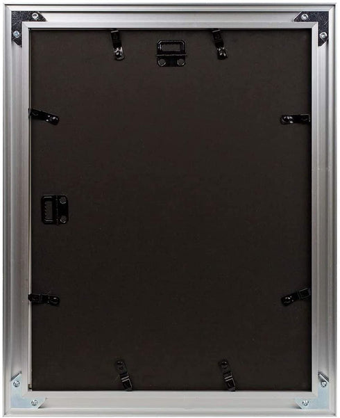 Golden State Art, 11x14 Aluminum Frame with Ivory Mat for 8x10 Photo - Wide Molding- Swivel Tabs, Sawtooth Hangers - Wall Display (Silver, 1-Pack)