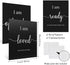 9 Pieces Inspirational Motivational Wall Art Office Bedroom Wall Art, Daily Positive Affirmations for Men Women Kids Inspirational Posters Inspirational Positive Quotes Sayings Wall Decor (Black)