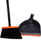 TreeLen Angle Broom and Dustpan Set, Dust Pan Snaps On Broom Handles Orange
