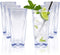 Top-spring 12-Ounce Reusable Plastic Water Tumbler, Clear Shatterproof Drinking Glasses, BPA Free, Set of 6 (12 Oz, Clear)