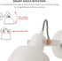 Modern Mini White Plug in Cord Reading Wall Lamp with Switch - Rotating Adjustable Spotlight Wall Sconces Fixture - Indoor Night Light for Bedroom Child Headboard Living Room Decoration(7W 3000K)