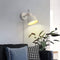 Modern Mini White Plug in Cord Reading Wall Lamp with Switch - Rotating Adjustable Spotlight Wall Sconces Fixture - Indoor Night Light for Bedroom Child Headboard Living Room Decoration(7W 3000K)
