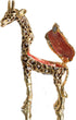Waltz&F Big Gold Giraffe Trinket Box Hinged Hand-Painted Figurine Collectible Ring Holder Living Ornaments Shooting Props