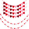 Fovths 6 Pack Valentines Day Garland Set 60 Balls Felt Garland and 40 Pieces Felt Heart Garland Banner Red Pink White Pom Pom Garland for Valentine Day Decorations, No DIY