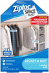 Ziploc Hanging Space Bag Clothes Vacuum Sealer Storage Bags for Home and Closet Organization, 1 Bag Total