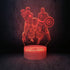 7 Color Changing Night Lamp 3D Atmosphere Bulbing Light 3D Visual Illusion LED Lamp for Kids Toy Christmas Birthday Gifts - Spiderman, Iron Man, Captain America (Heroes)