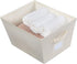 MAX Houser Fabric Cloth Storage Bins,Foldable Storage Cubes Organizer Baskets with Dual Handles for Home Bedroom Storage,Set of 6(Beige)