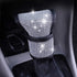 MLOVESIE Leather Auto Gear Shift Knob Cover with Crystal Glitter Bling Rhinestones for Girls,Lady Universal Fit (Bling) (White)