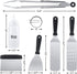 GOLOHO 14 Pcs Griddle Accessories Kit Stainless Steel with Cleaning Tools - Outdoor Professional Flat Top Grilling Hibachi Spatula Grill Set Teppanyaki BBQ Tools