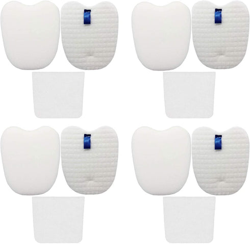 Vacuum Filters Replacement Set for Shark Rocket DuoClean HV380 HV380W HV381 HV382 HV384Q UV380 ZS360 ZS361C ZS362, 4 Foam & Felt Filters 4 Post-Filters, Compare to Part XPMFK320&XPSTFH380
